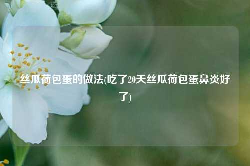 丝瓜荷包蛋的做法(吃了20天丝瓜荷包蛋鼻炎好了)