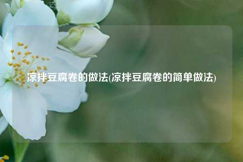 凉拌豆腐卷的做法(凉拌豆腐卷的简单做法)